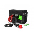 Įtampos keitiklis 12V → 220V 300/600W su USB QC 3.0 Green Cell 